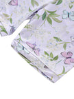 PoshTOT Purple Butterfly Print 2 Piece Short Sleeves PJ Set