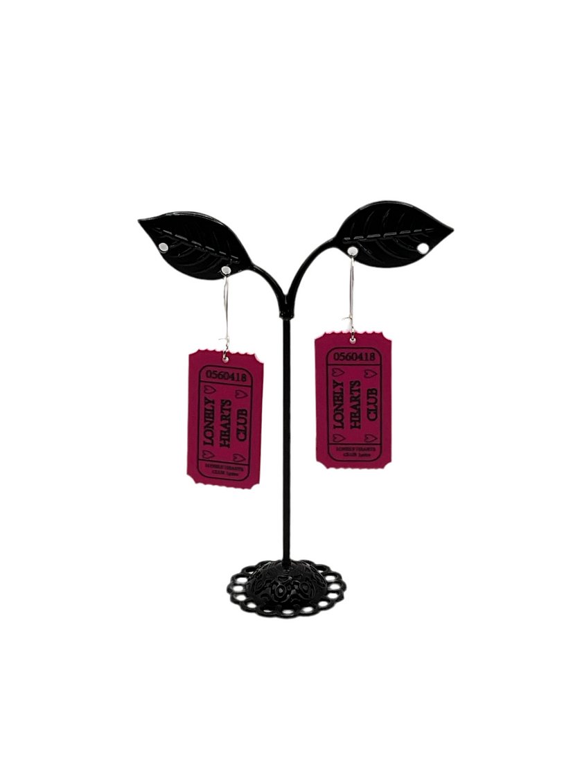 Ticket earrings