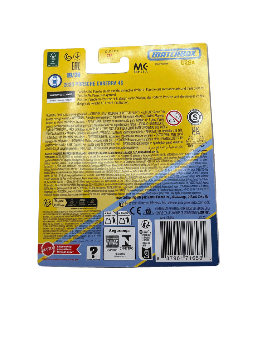 Matchbox 2020 Porsche Carrera 4S Diecast