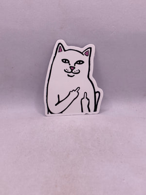 Cat Middle Finger Sticker