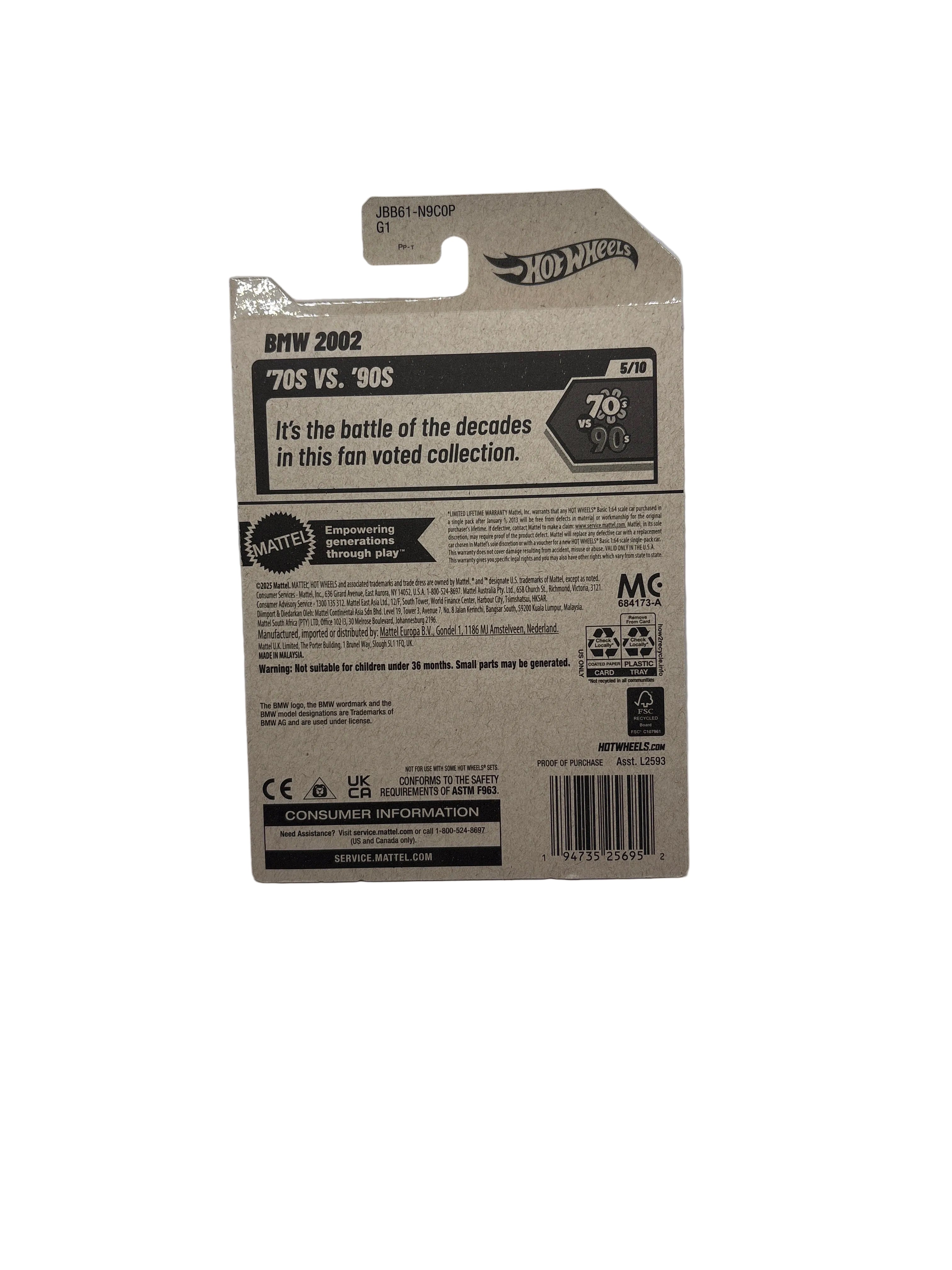 Hot Wheels BMW 2002 Diecast blue