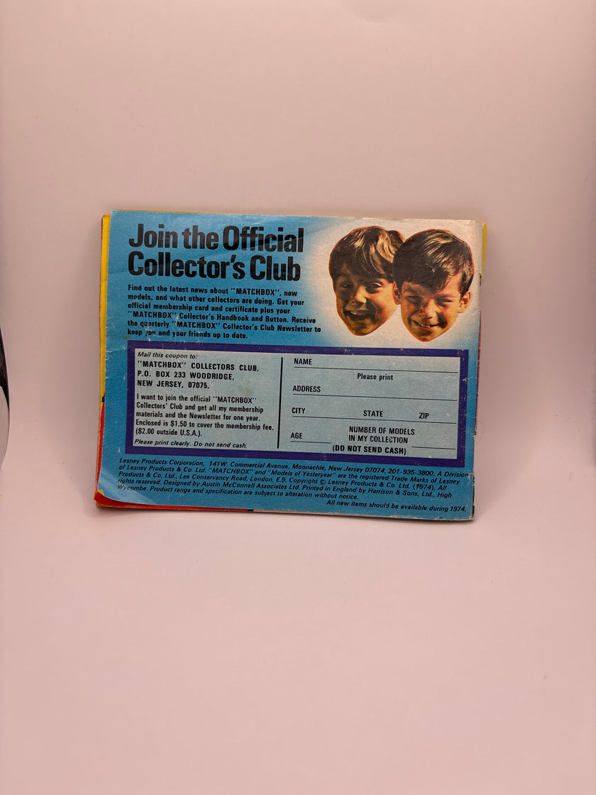 Matchbox 1974 Collector’s Catalogue Diecast