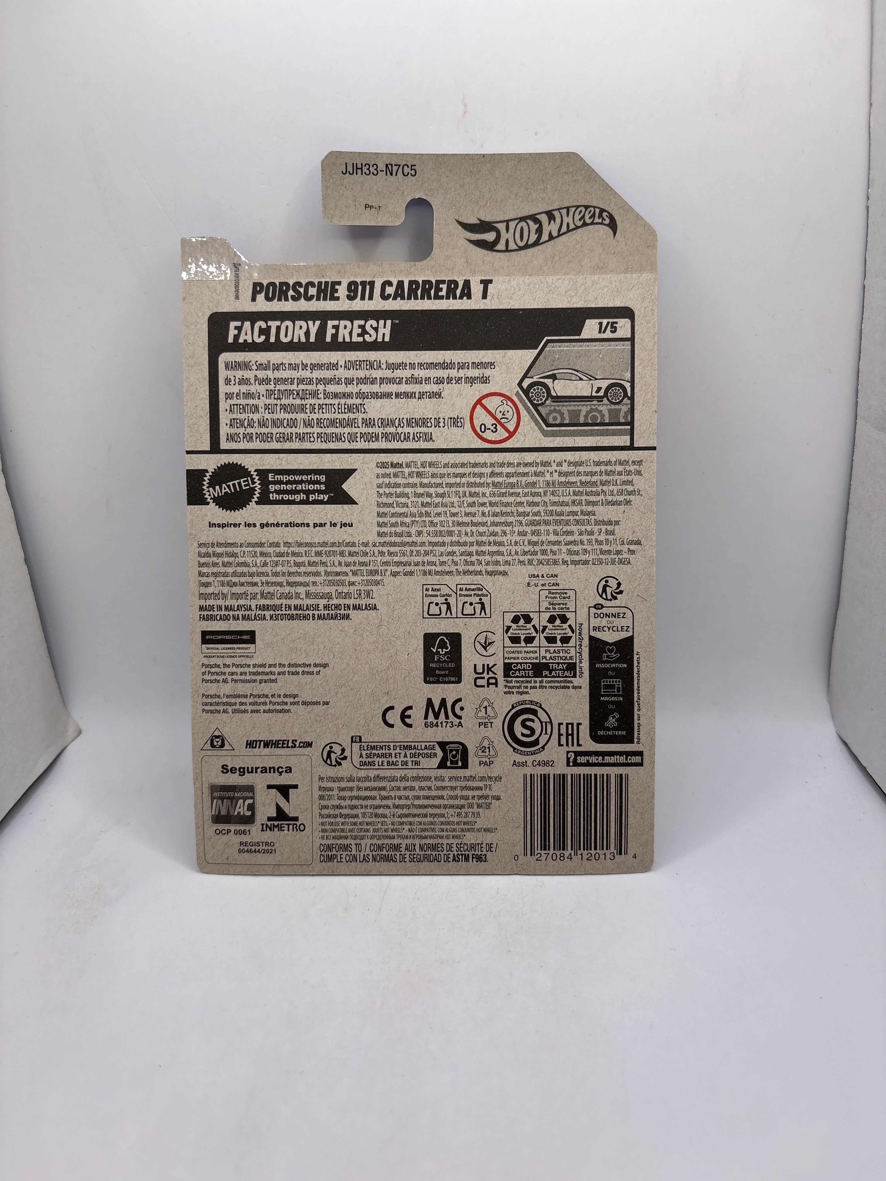 Hot Wheels Porsche 911 Carrera T Diecast