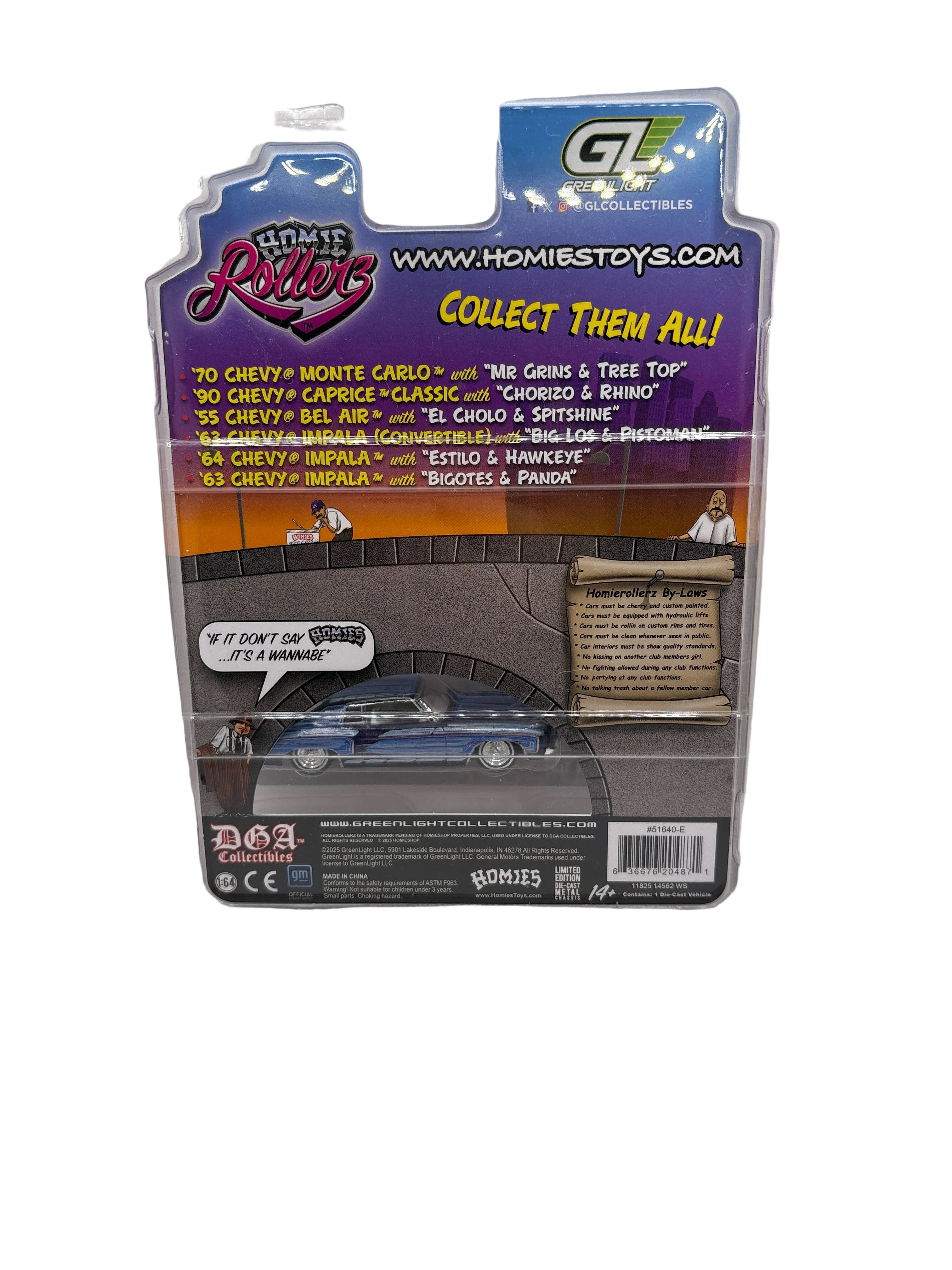 Greenlight Mr Grins & Tree Top 70 Chevy Monte Carlo Diecast blue