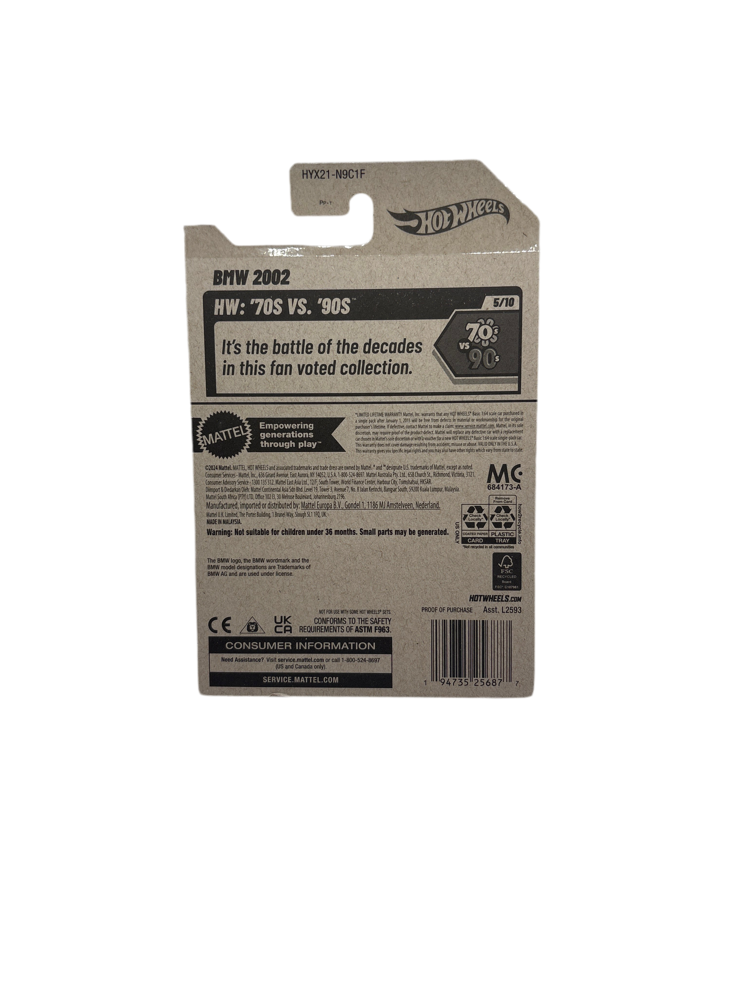 Hot Wheels BMW 2002 Diecast