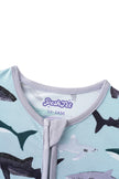Posh TOT Shark Frenzy Bamboo Shorty Romper