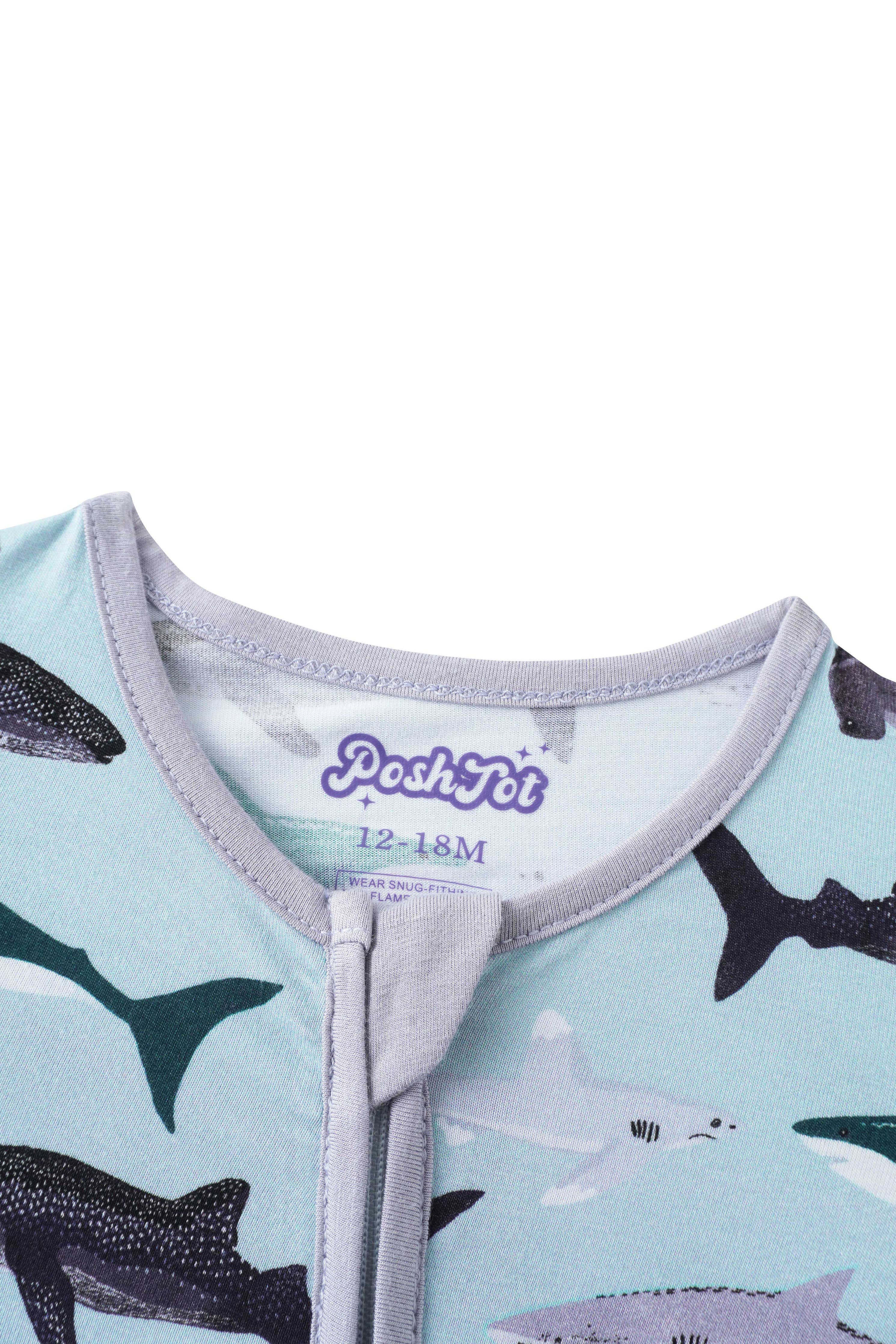 Posh TOT Shark Frenzy Bamboo Shorty Romper