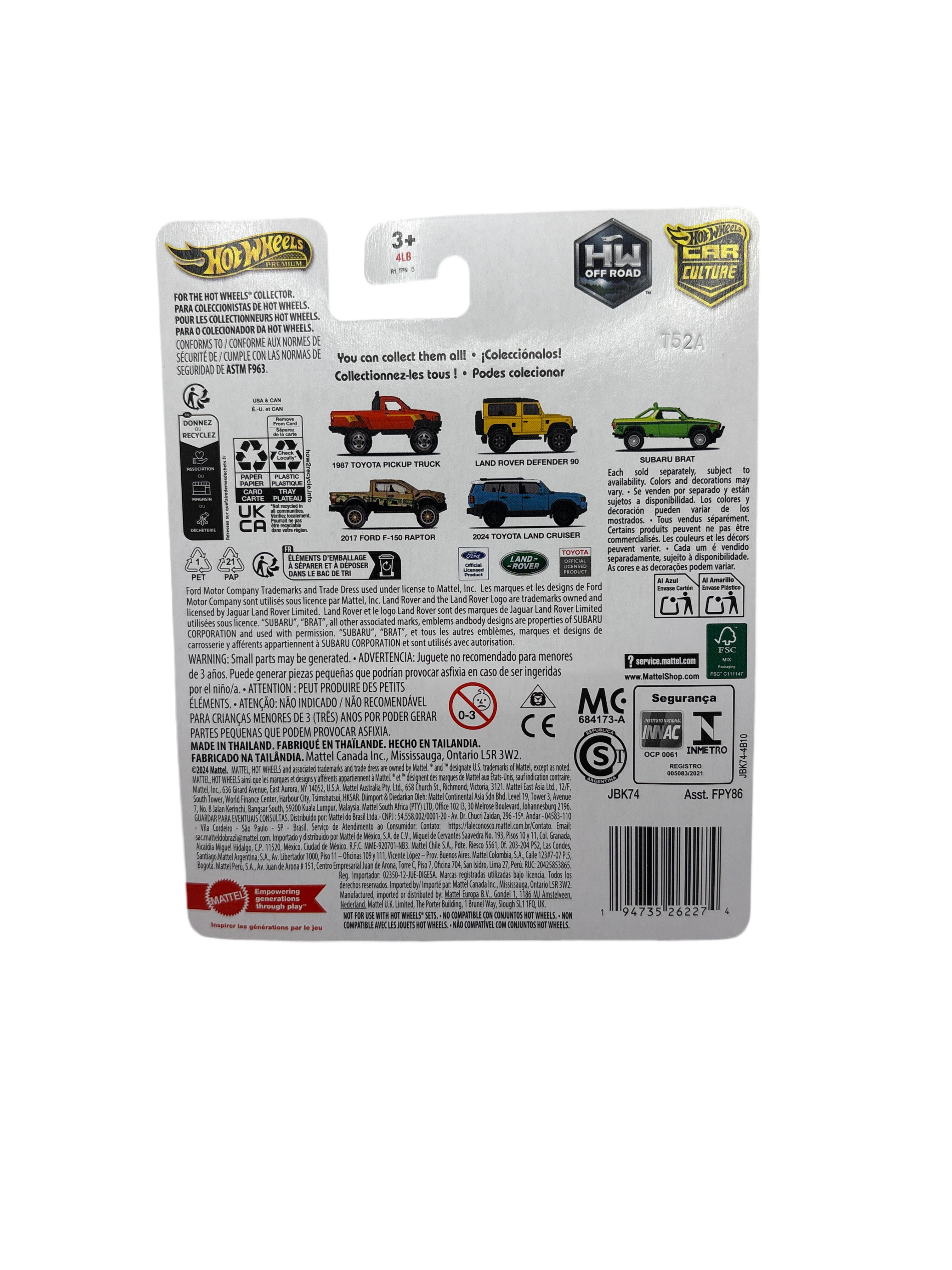 Hot Wheels Land Rover Defender 90 Diecast