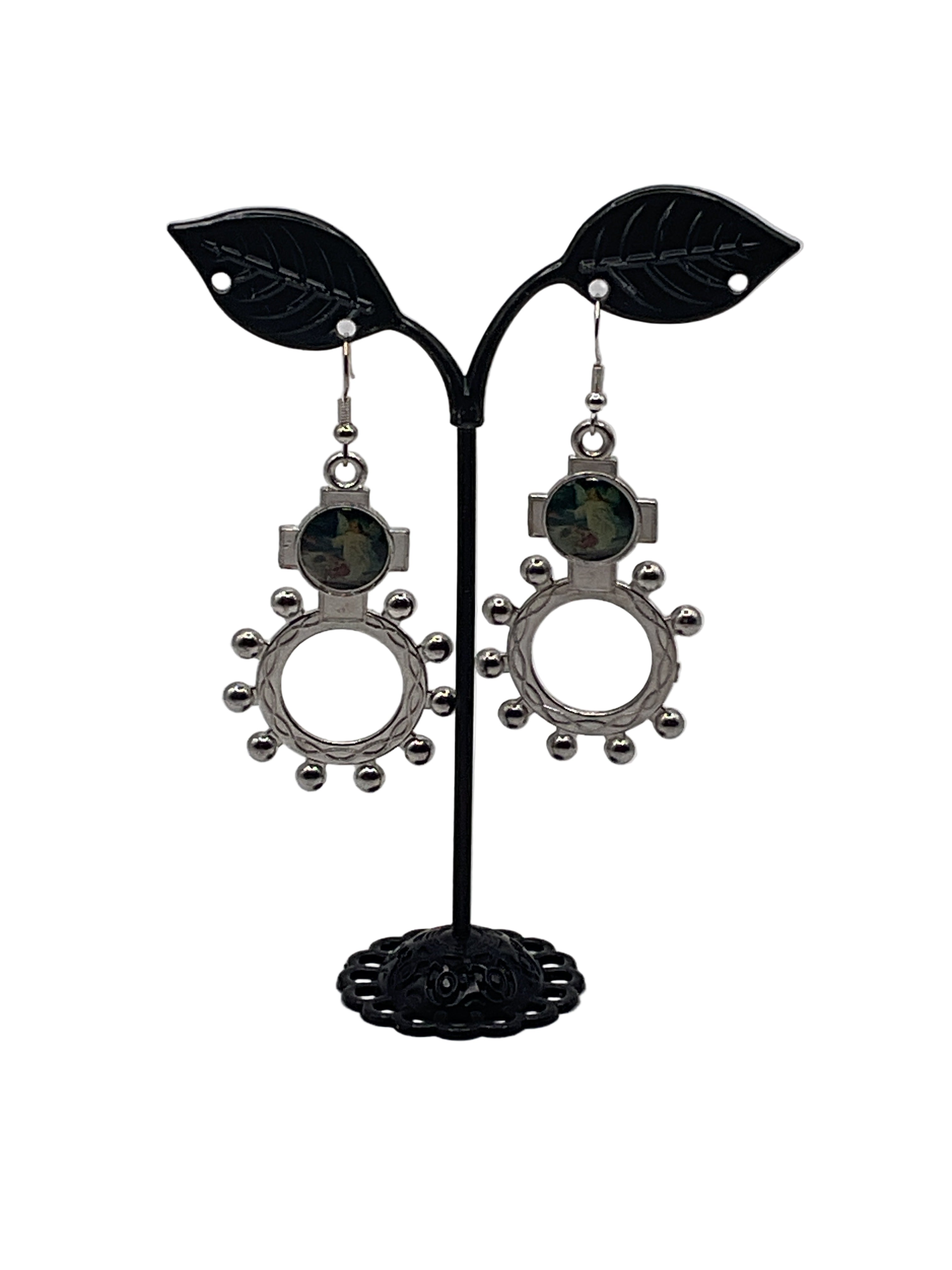 Finger Rosary Ring Earrings