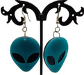 Alien head earrings