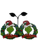 Large Grinch Wreath Earrings