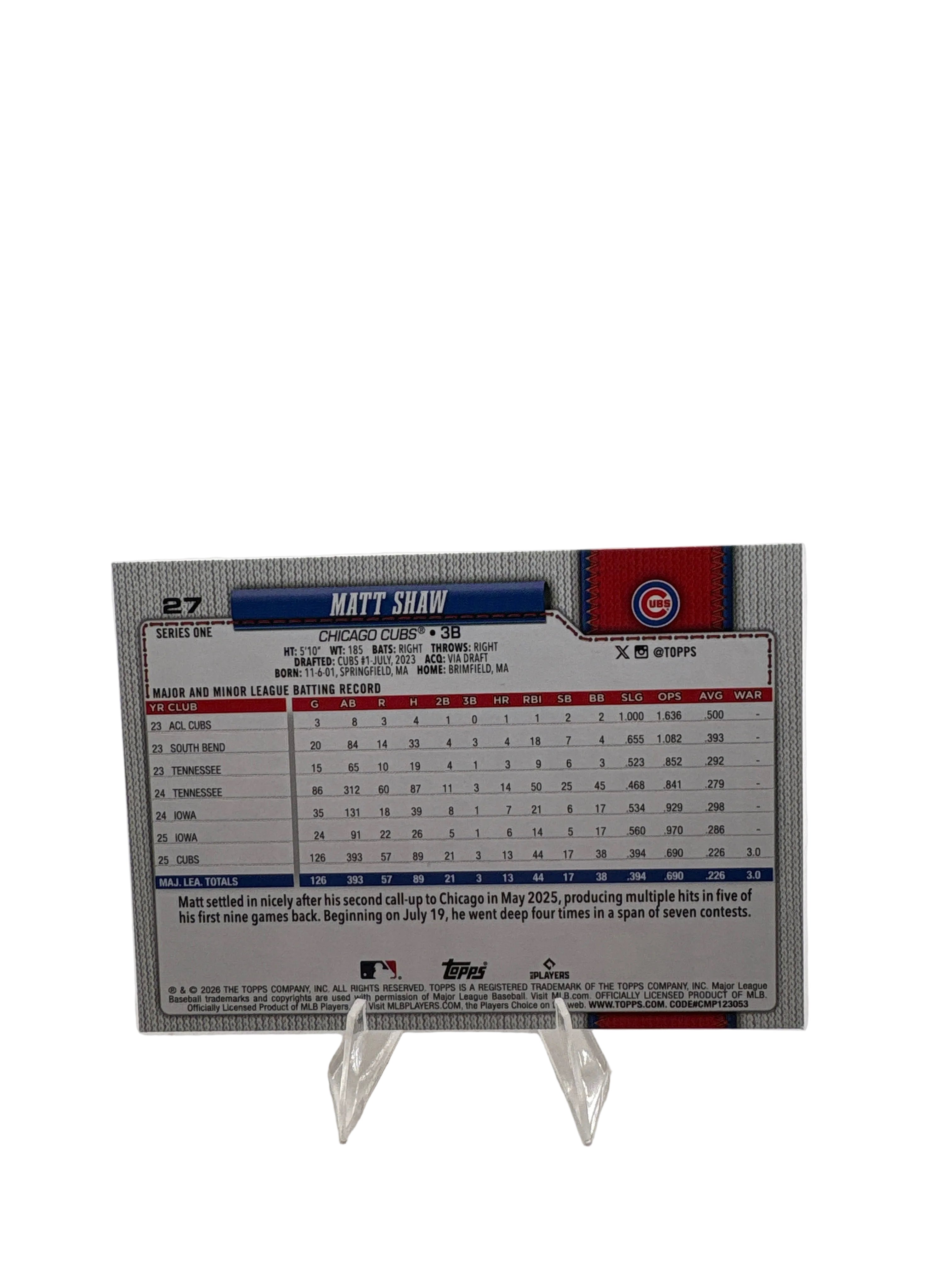 Topps Matt Shaw