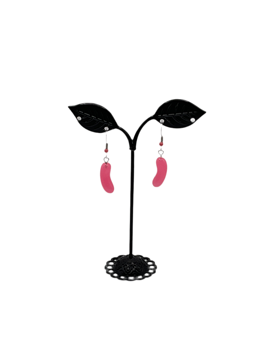 Pink Jellybean Earrings