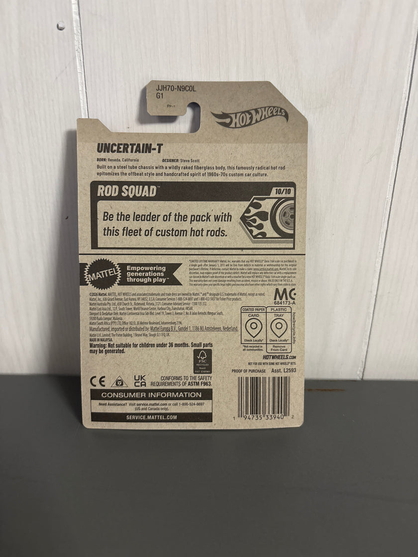 Hot Wheels Uncertain-T Diecast
