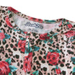 PoshTOT Leopard Rose Bamboo Baby Convertible Zippy Romper