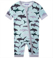 Posh TOT Shark Frenzy Bamboo Shorty Romper
