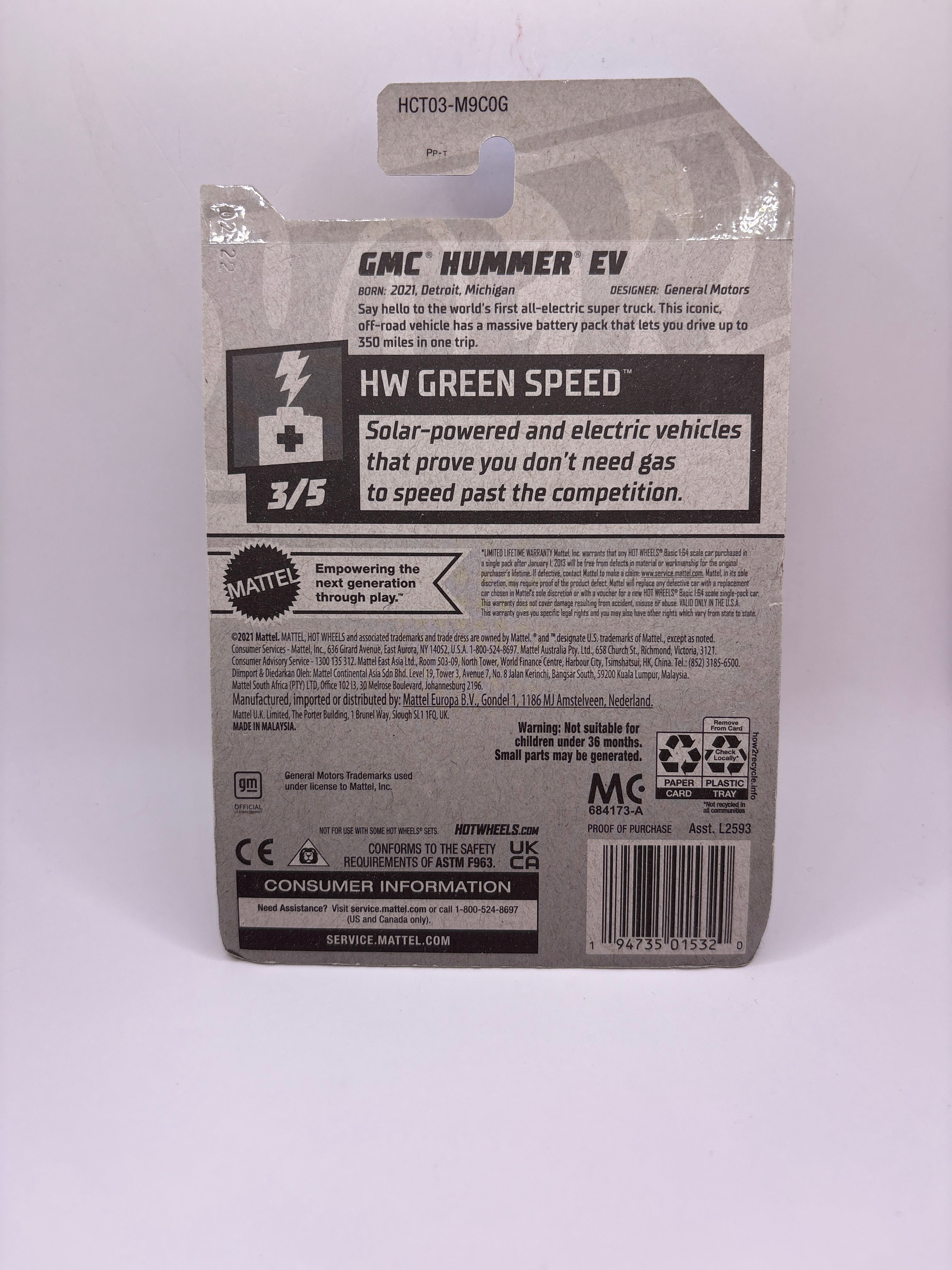 Hot Wheels GMC Hummer EV Diecast