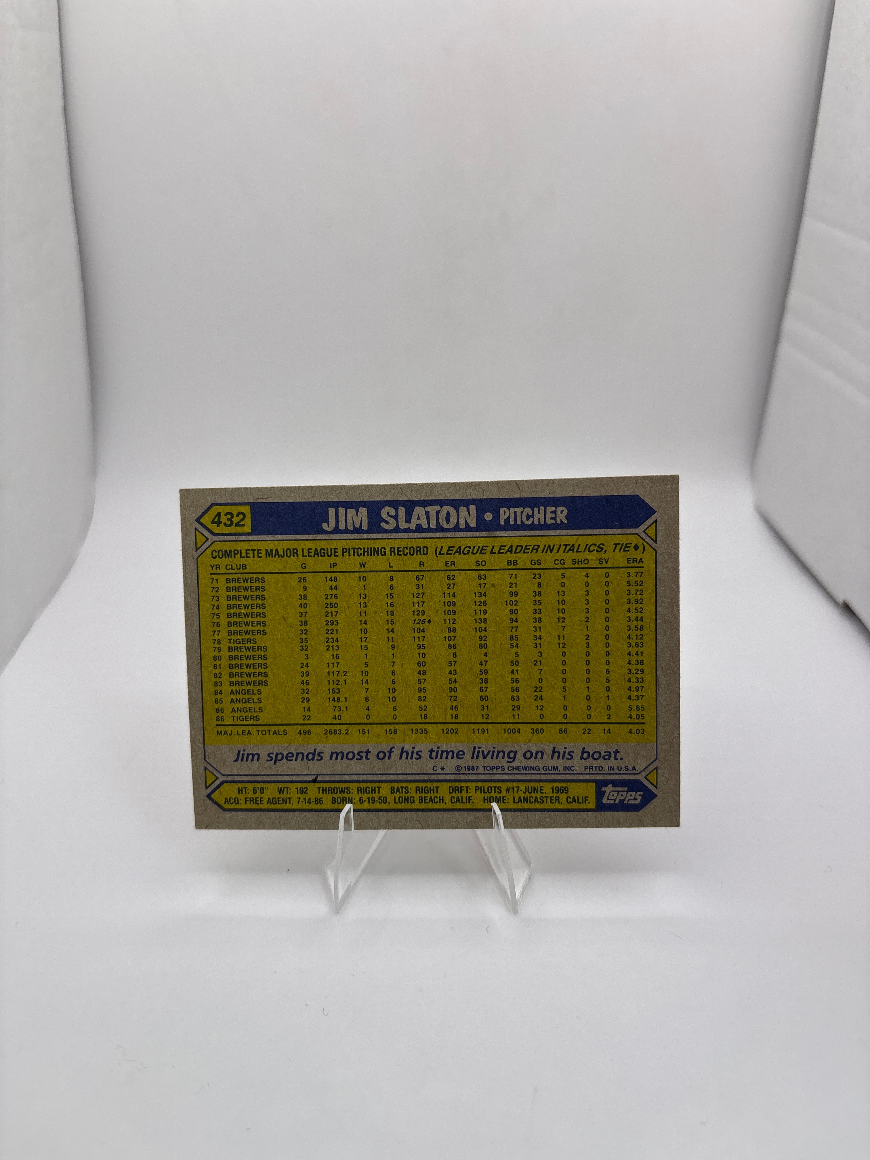 Topps Jim Slaton