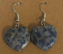 Blue heart earrings