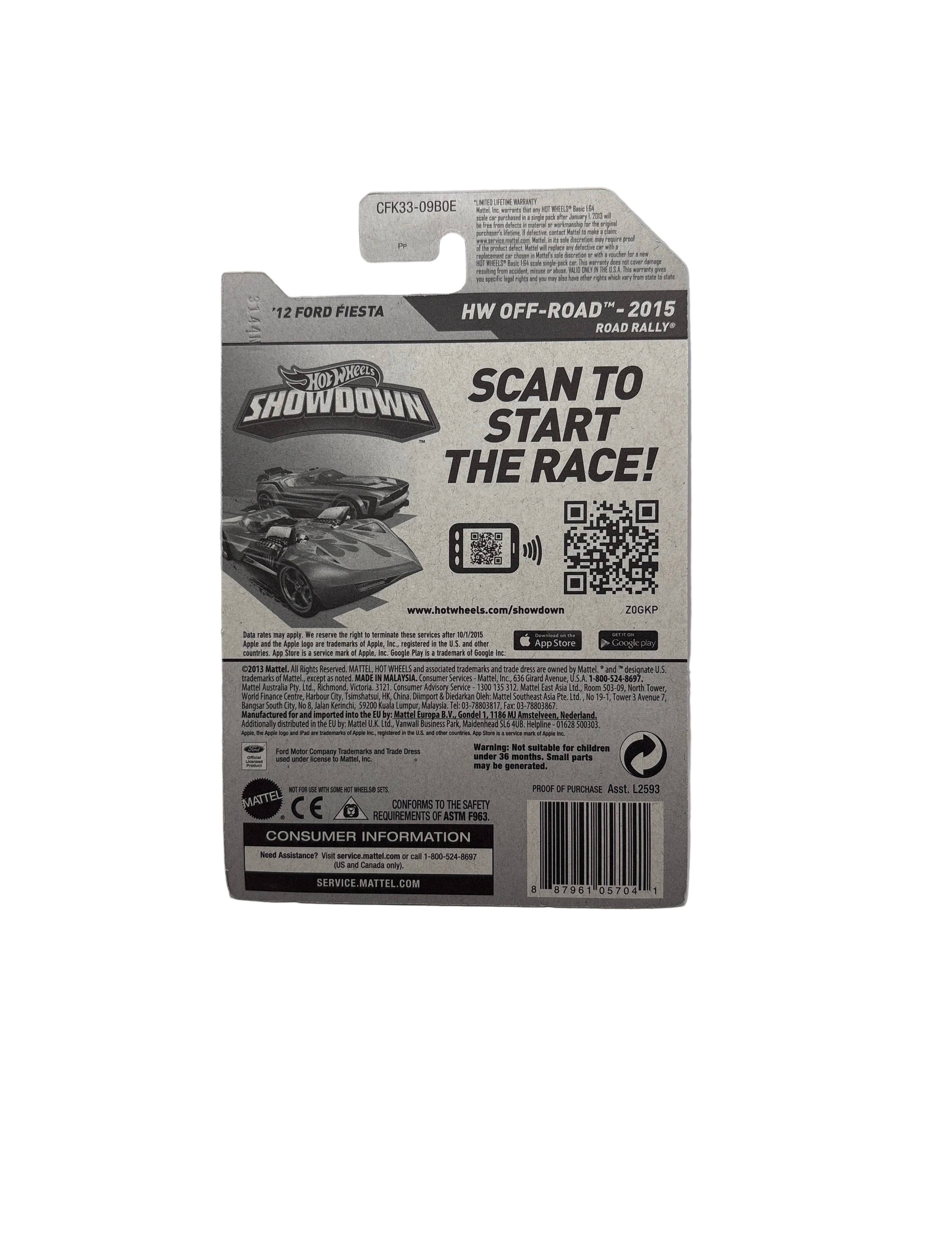 Hot Wheels 12 Ford Fiesta Diecast maroon