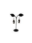 Vintage Bronze Cat Earrings