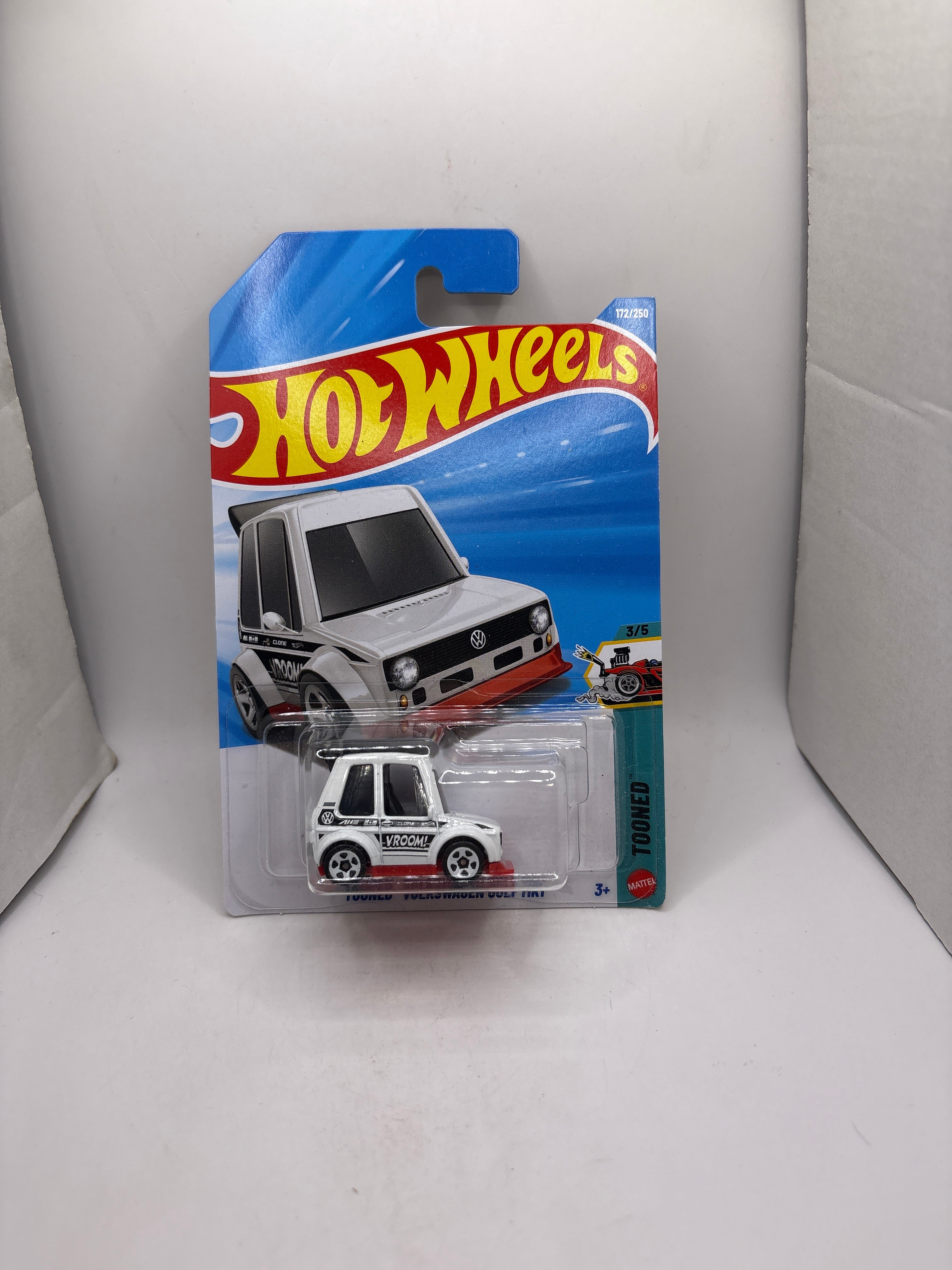 Hot Wheels Tooned Volkswagen Golf MK1 Diecast white