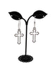Silver cross earrings