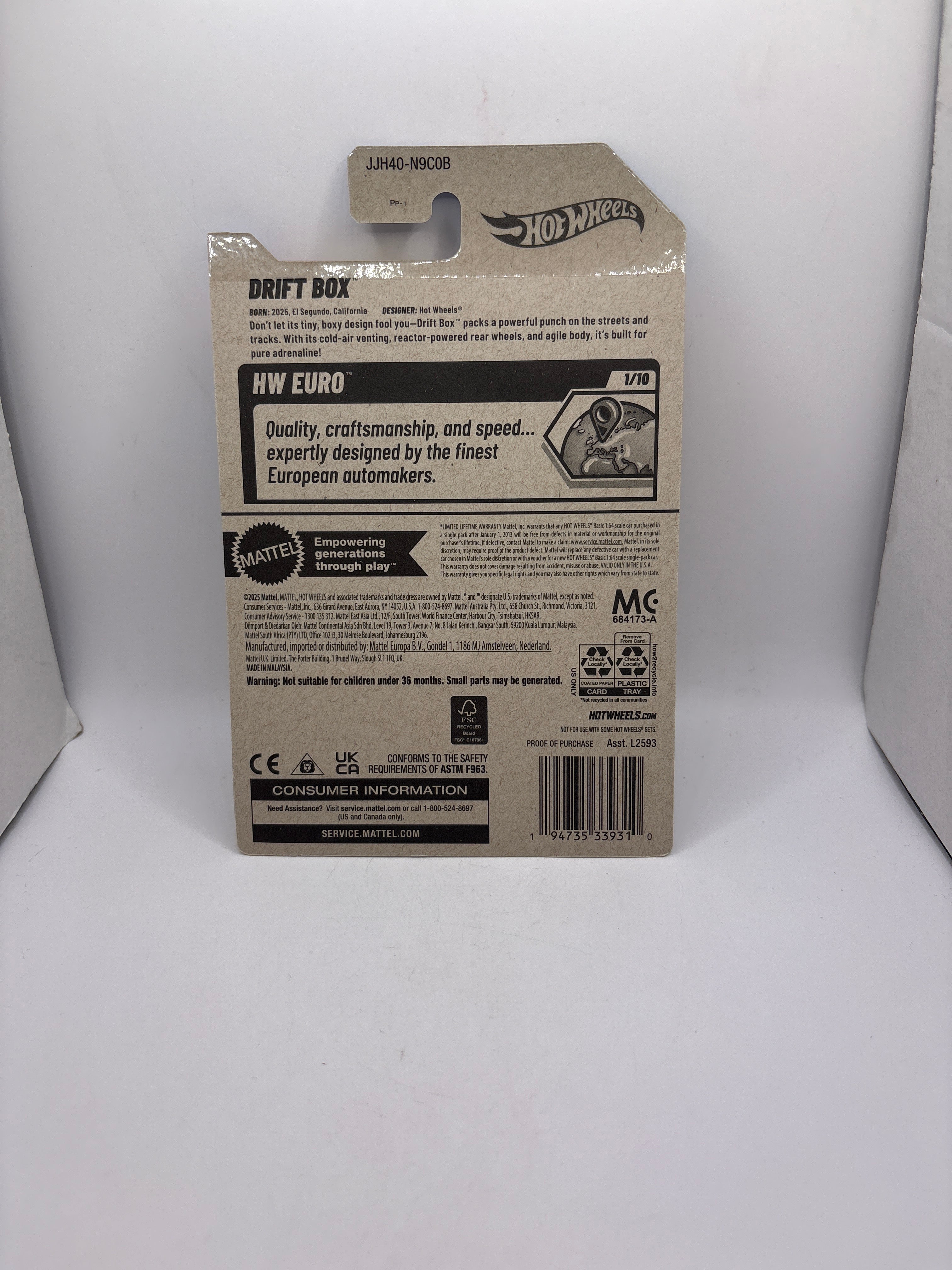 Hot Wheels Drift Box Diecast