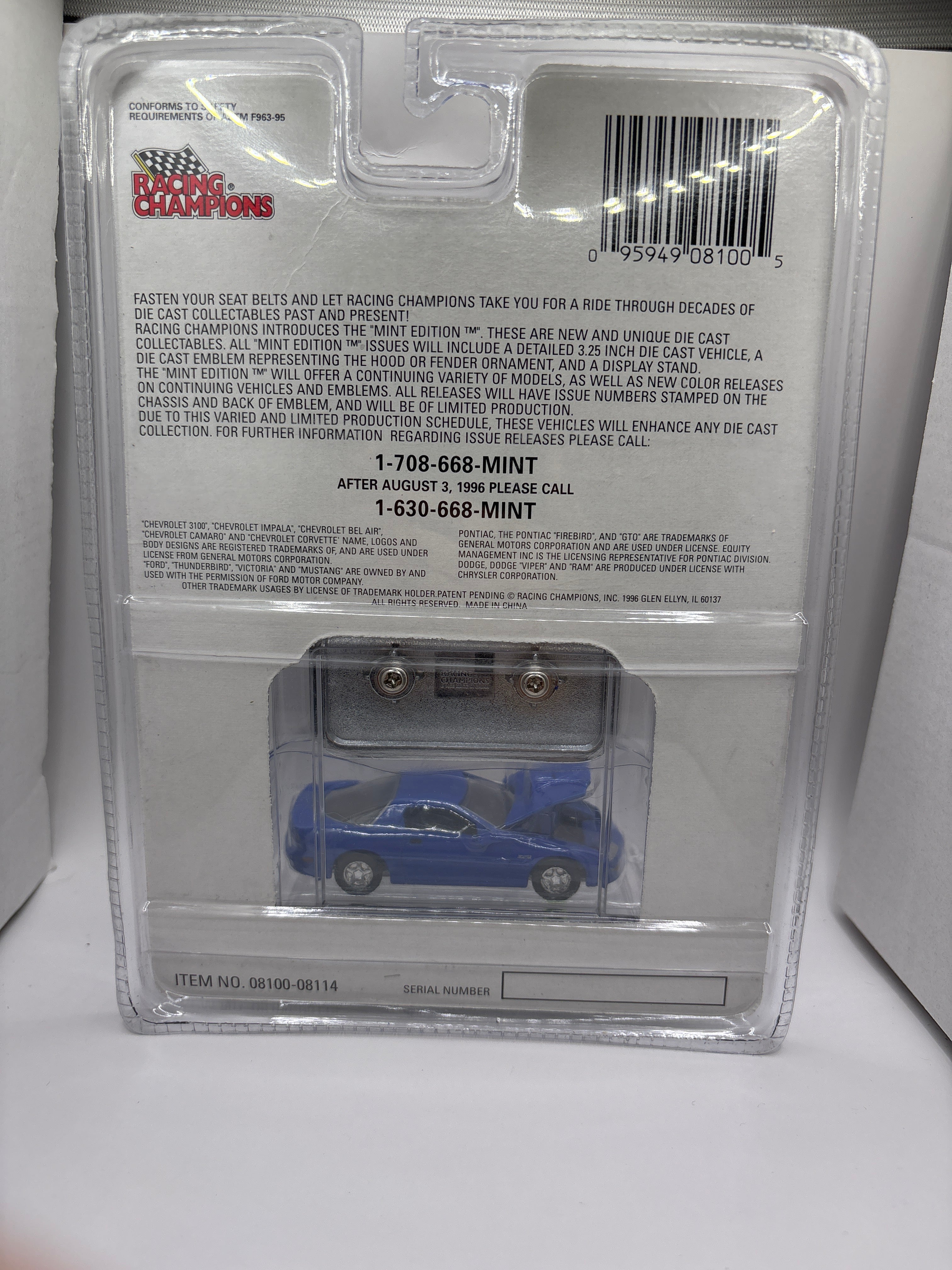 Racing Champions 1996 Chevy Camaro Diecast