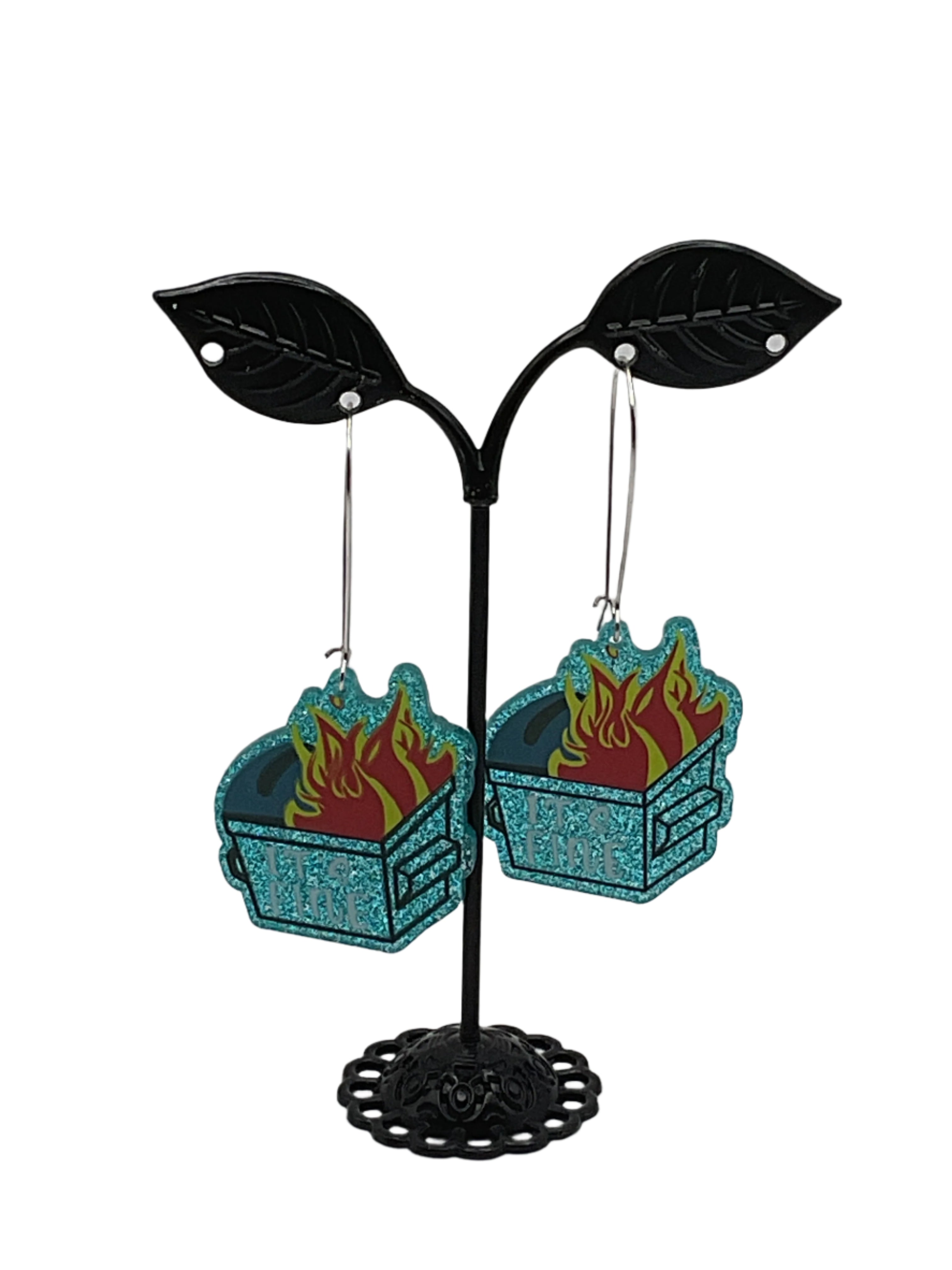 It's Fine Dumpster Fire Earrings