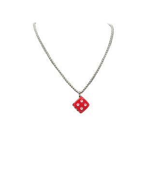 Red Die necklace