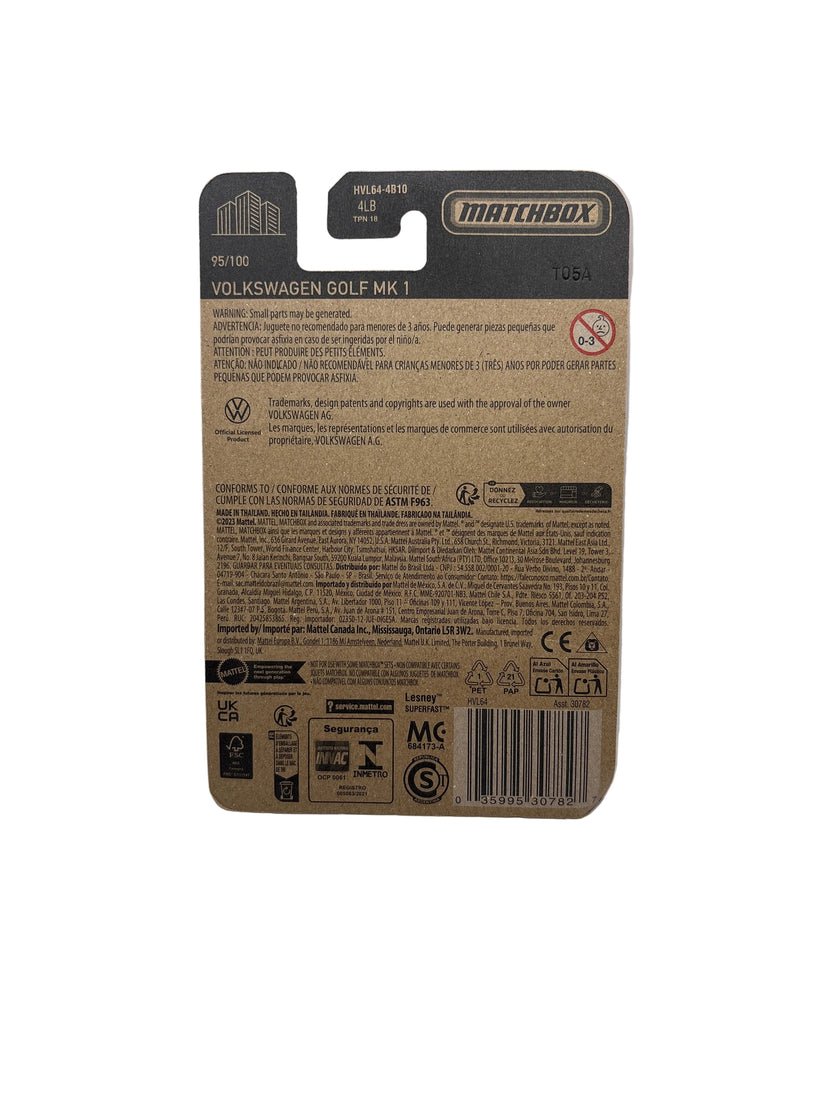 Matchbox Volkswagen Golf MK 1 Diecast blue