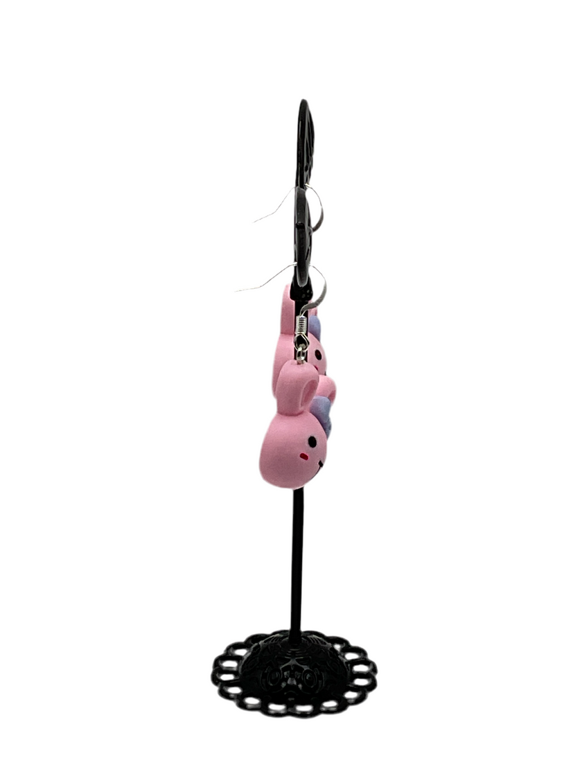 Pink Bunny Earrings