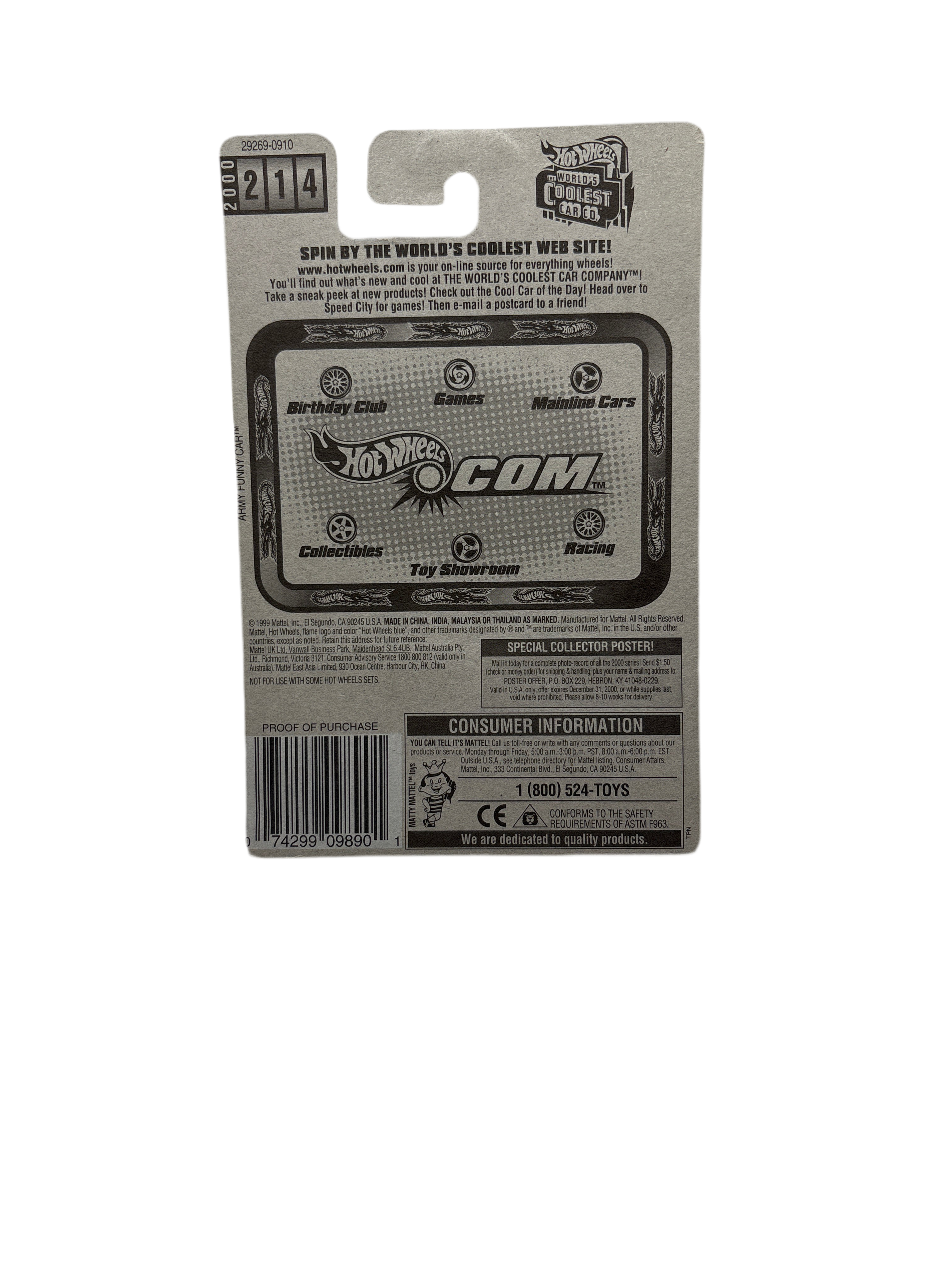 Hot Wheels Super Comp Dragster Diecast yellow