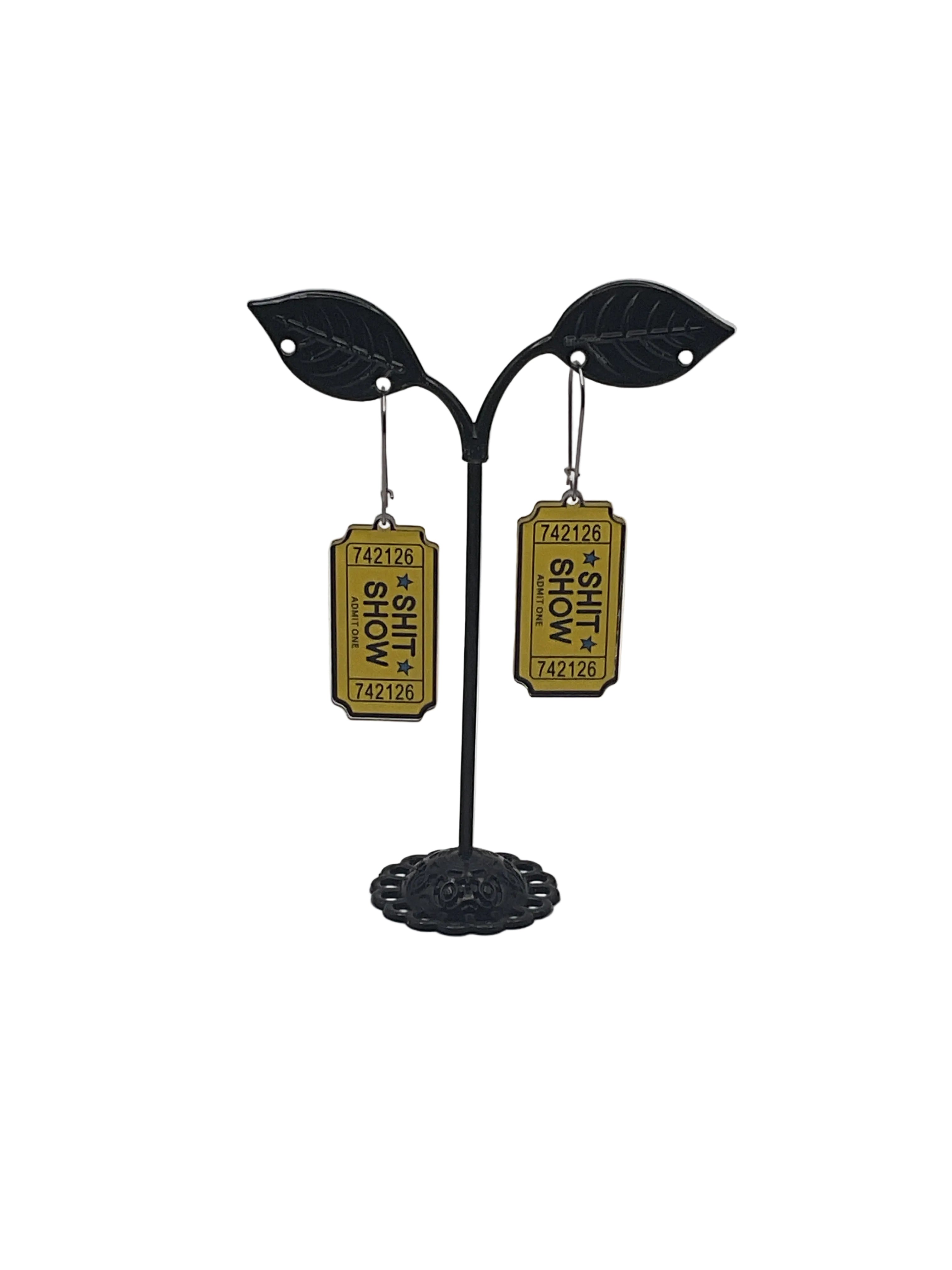 Shit Show Ticket Earrings