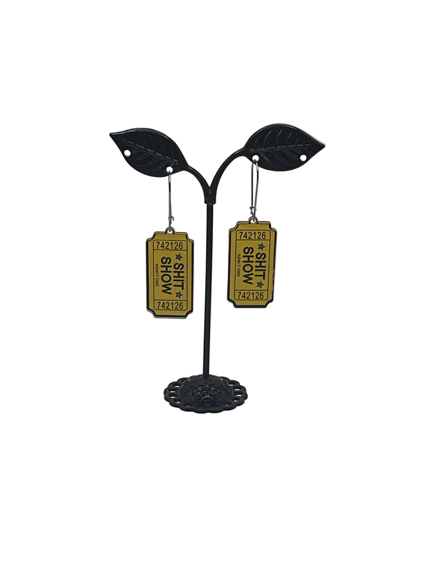 Shit Show Ticket Earrings