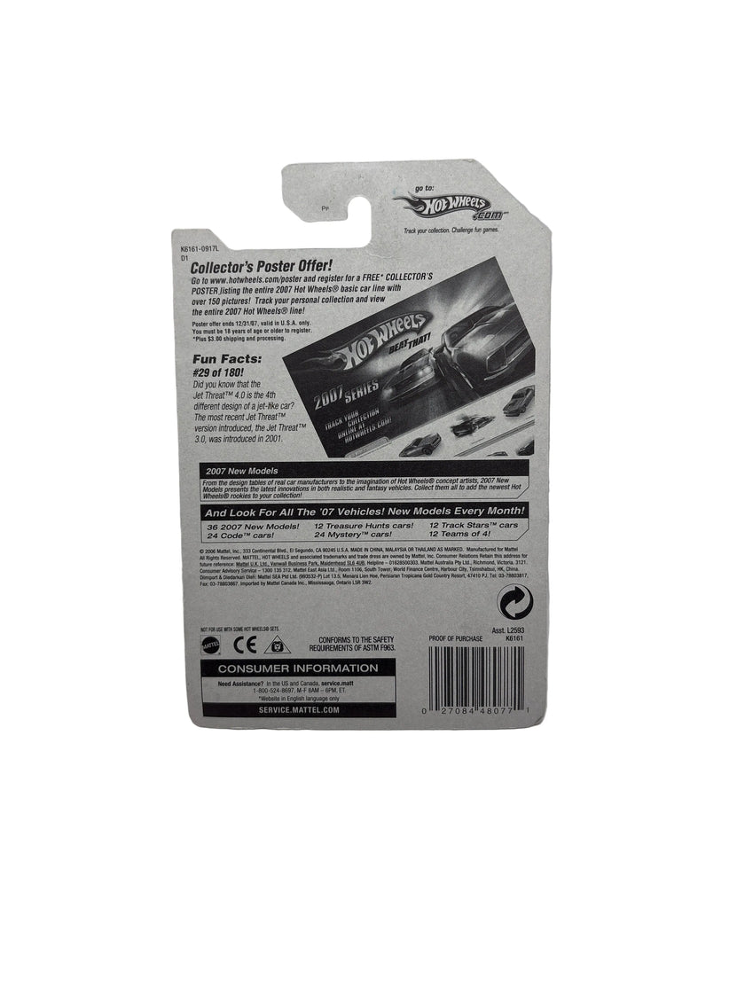 Hot Wheels Jet Threat 4.0 Diecast silver