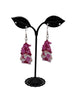 Breast cancer gnome earrings