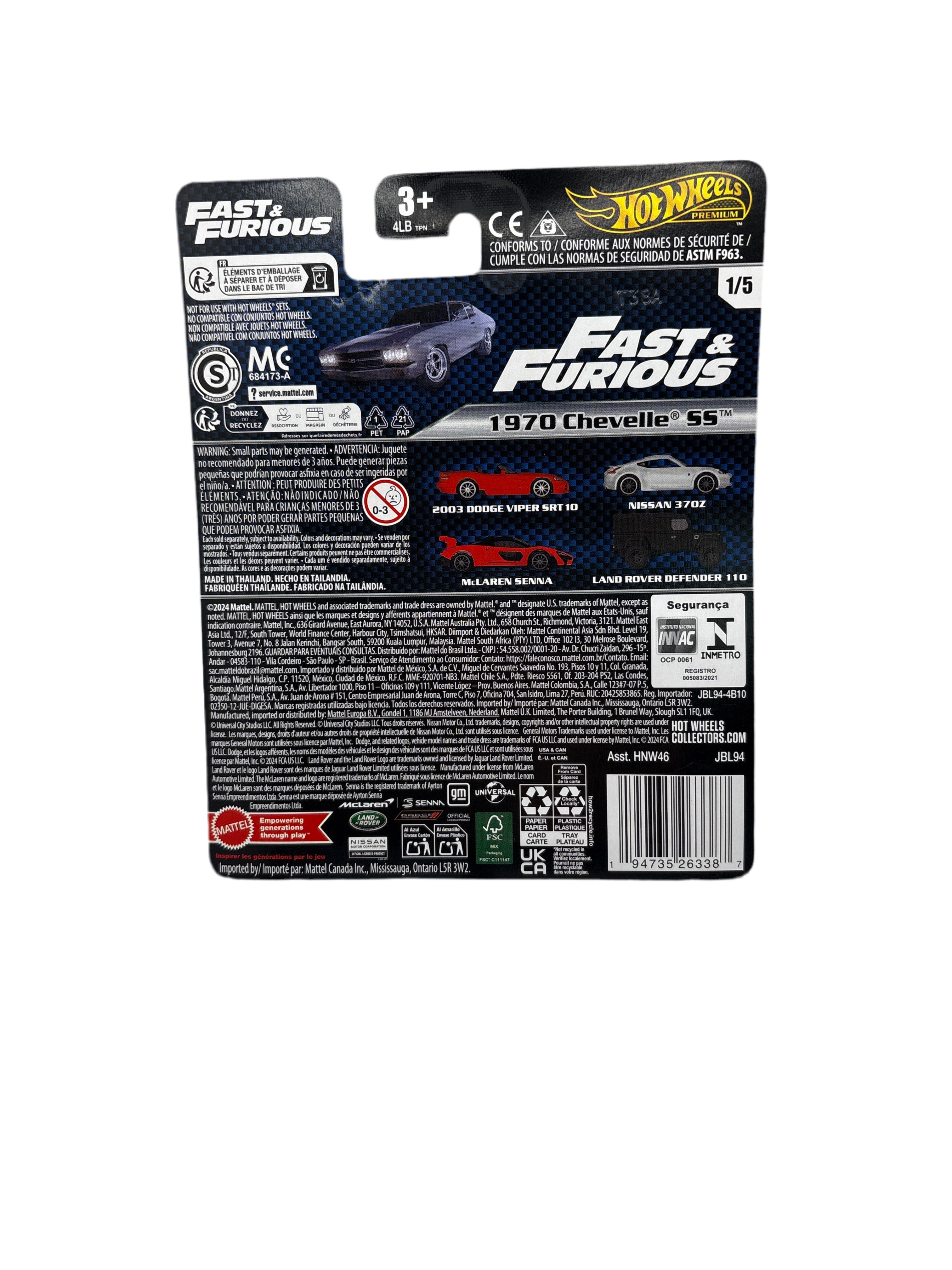 Hot Wheels 1970 Chevelle SS Diecast