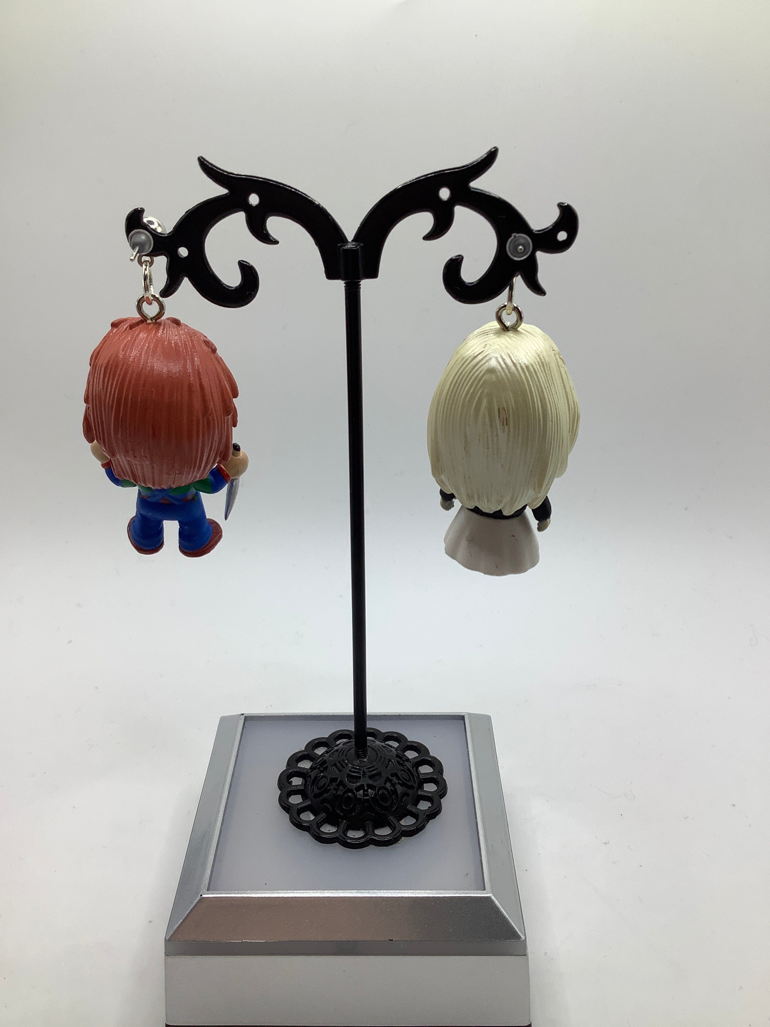 Chucky and bride earrings