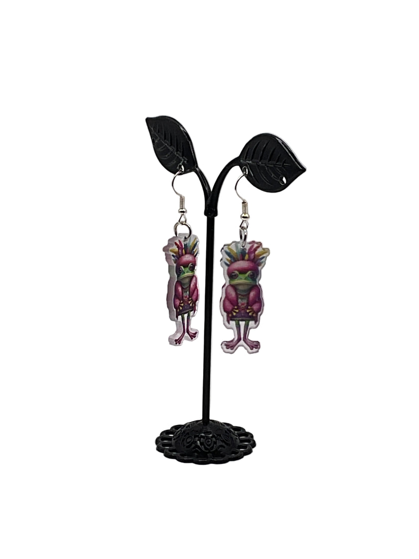 Cartoon Frog Earrings