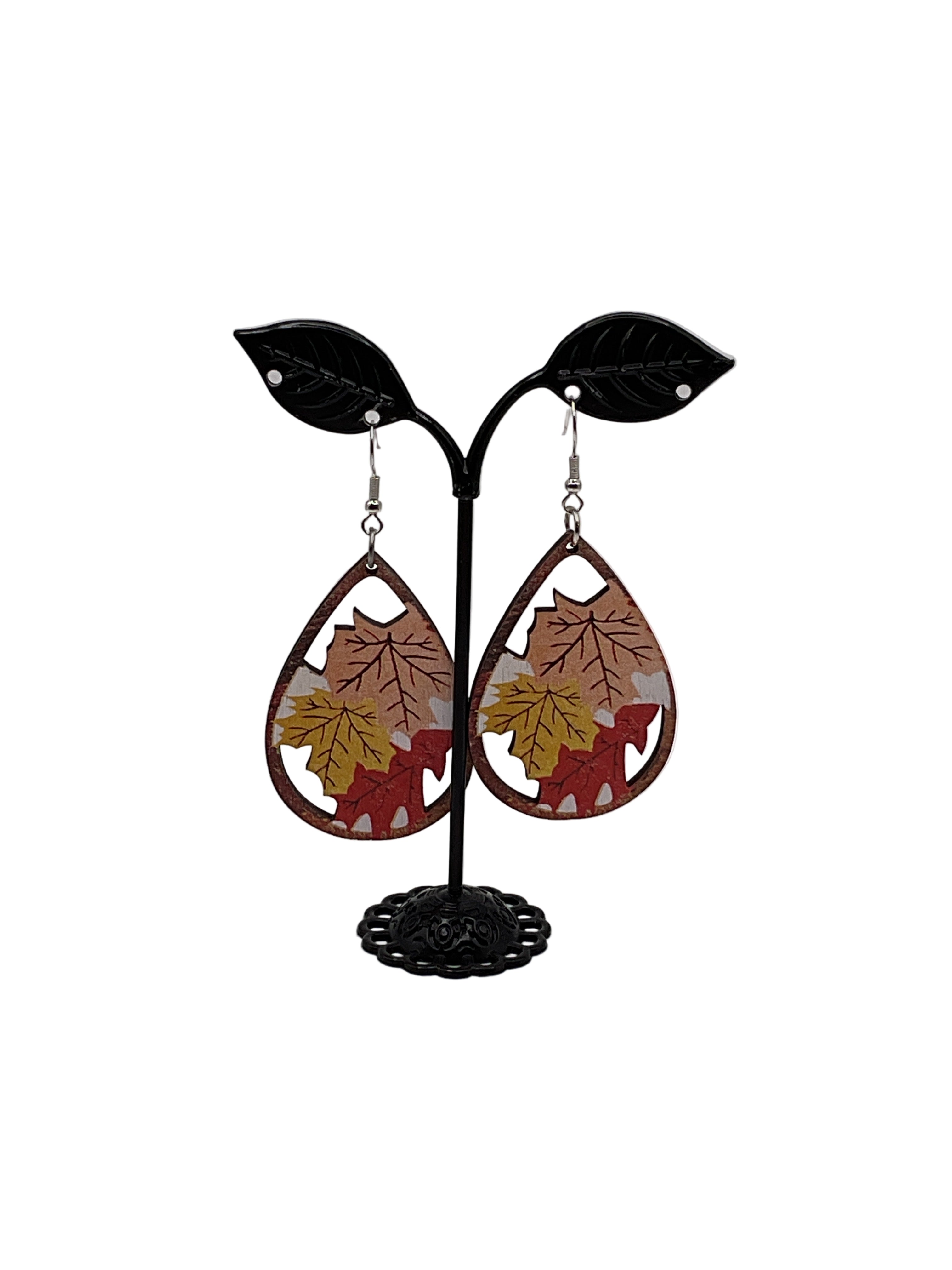 Fall leaf earrings