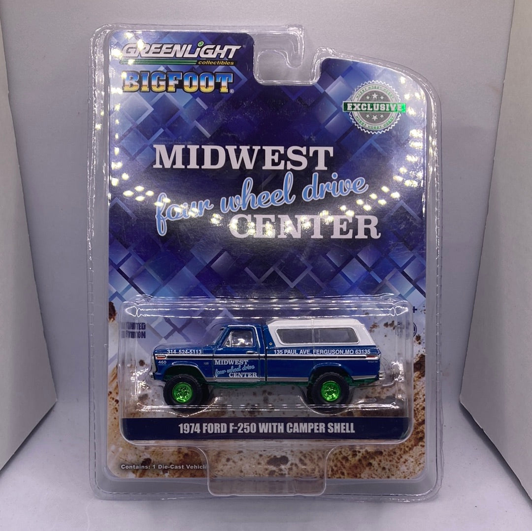 Greenlight 1974 Ford F-250 With Camper Shell Diecast