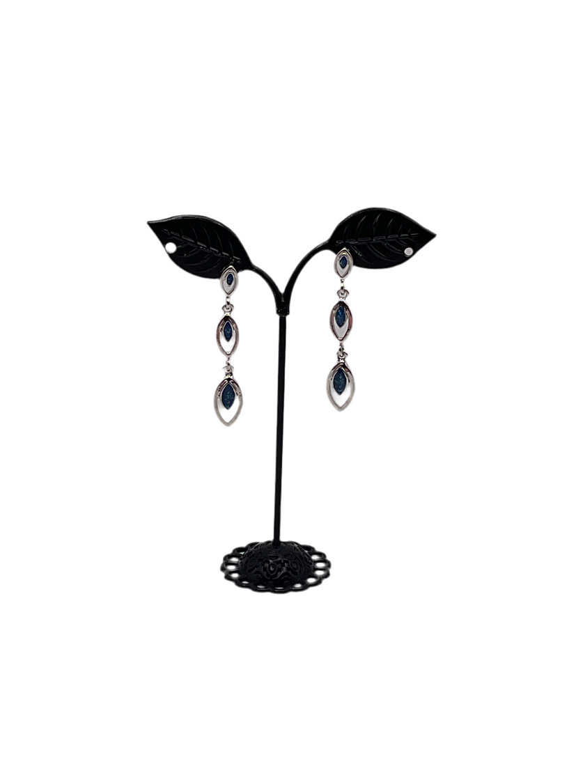 Silver stud/drop earrings