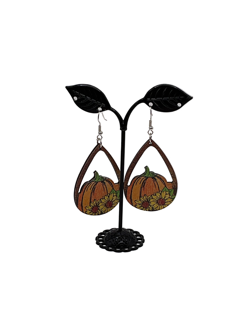 Fall pumpkin earrings