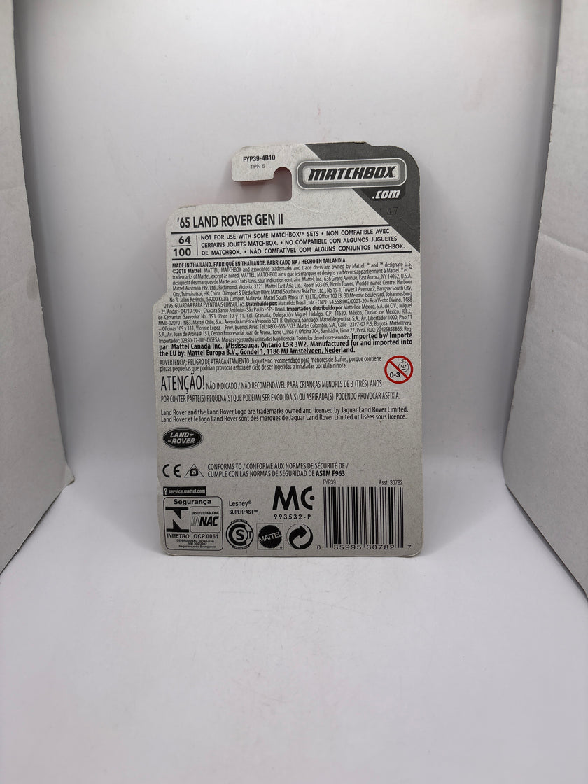 Matchbox 65 Land Rover Gen II Diecast