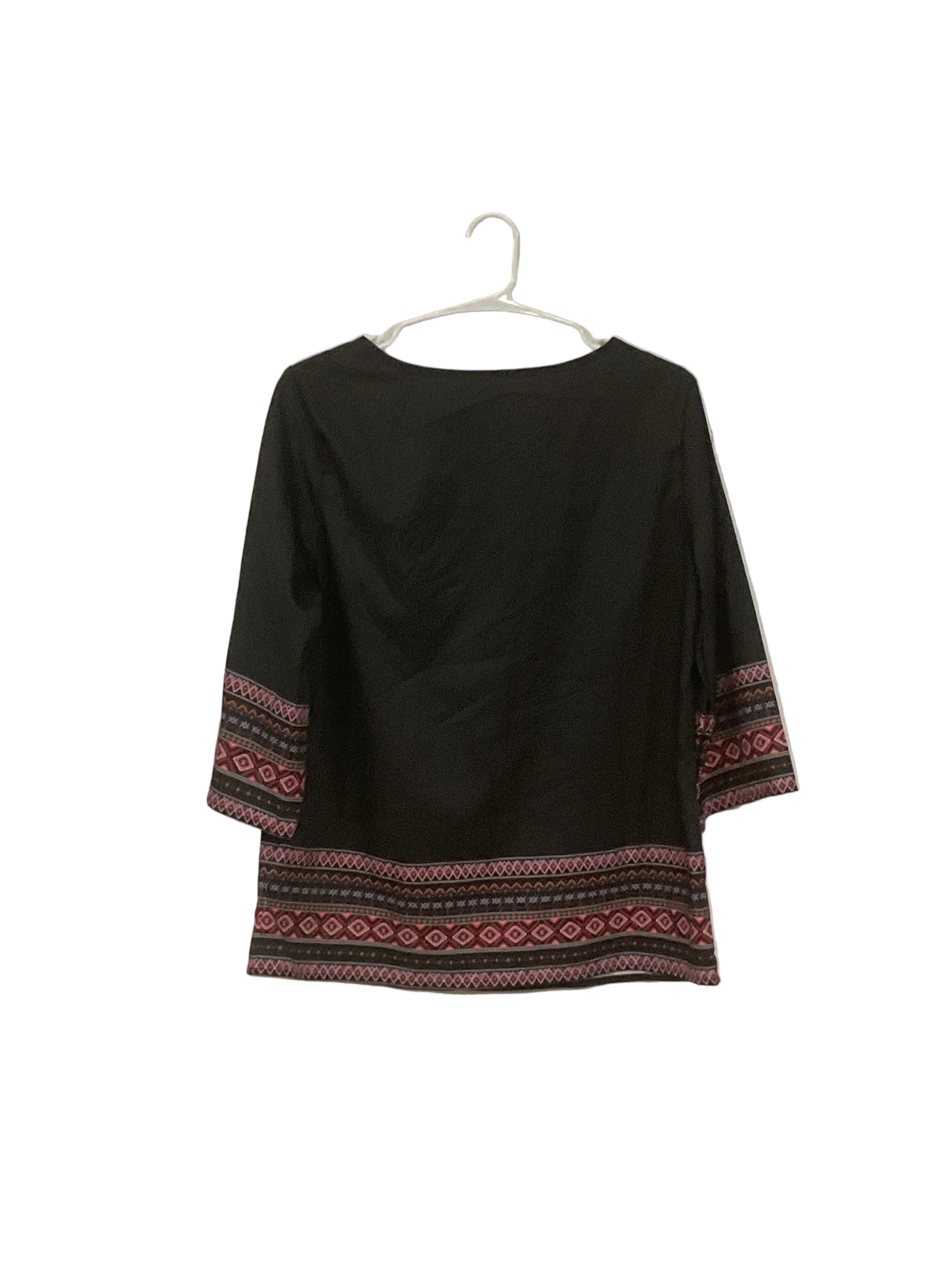 Black pull over blouse