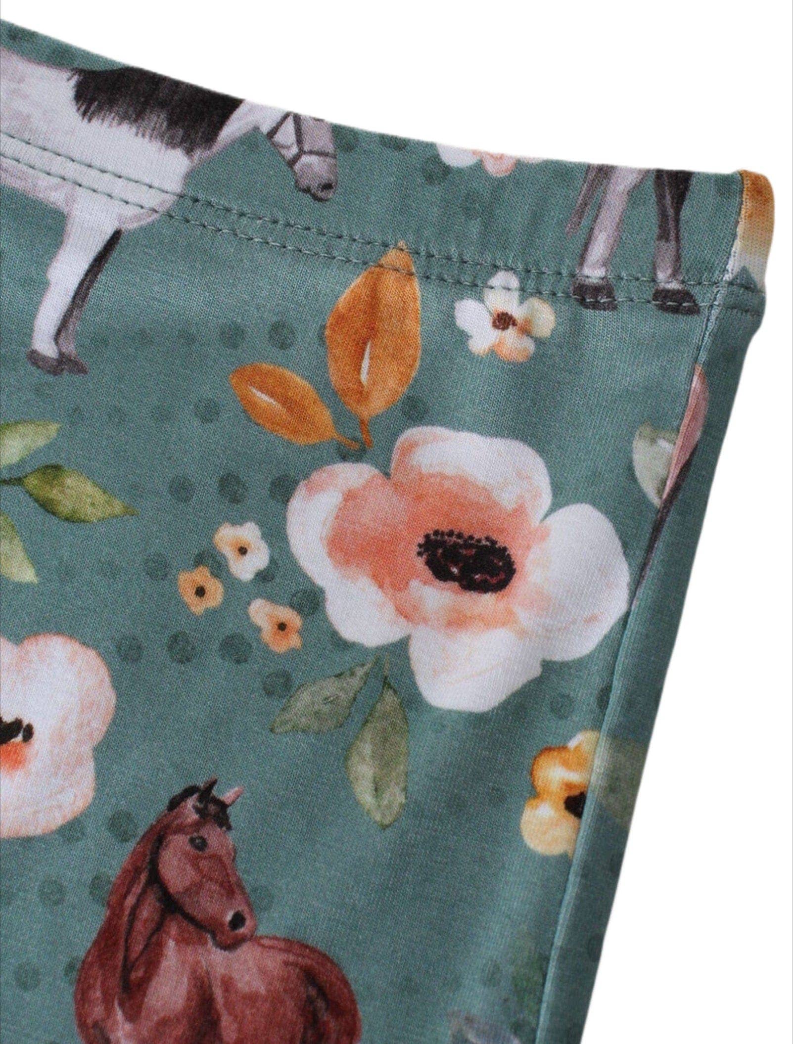 PoshTOT Floral Horse 2 Piece PJ Set