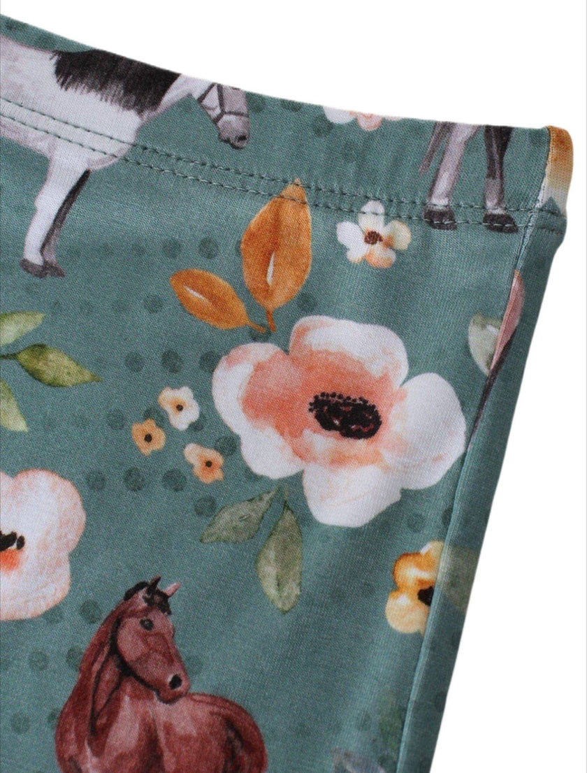 PoshTOT Floral Horse 2 Piece PJ Set