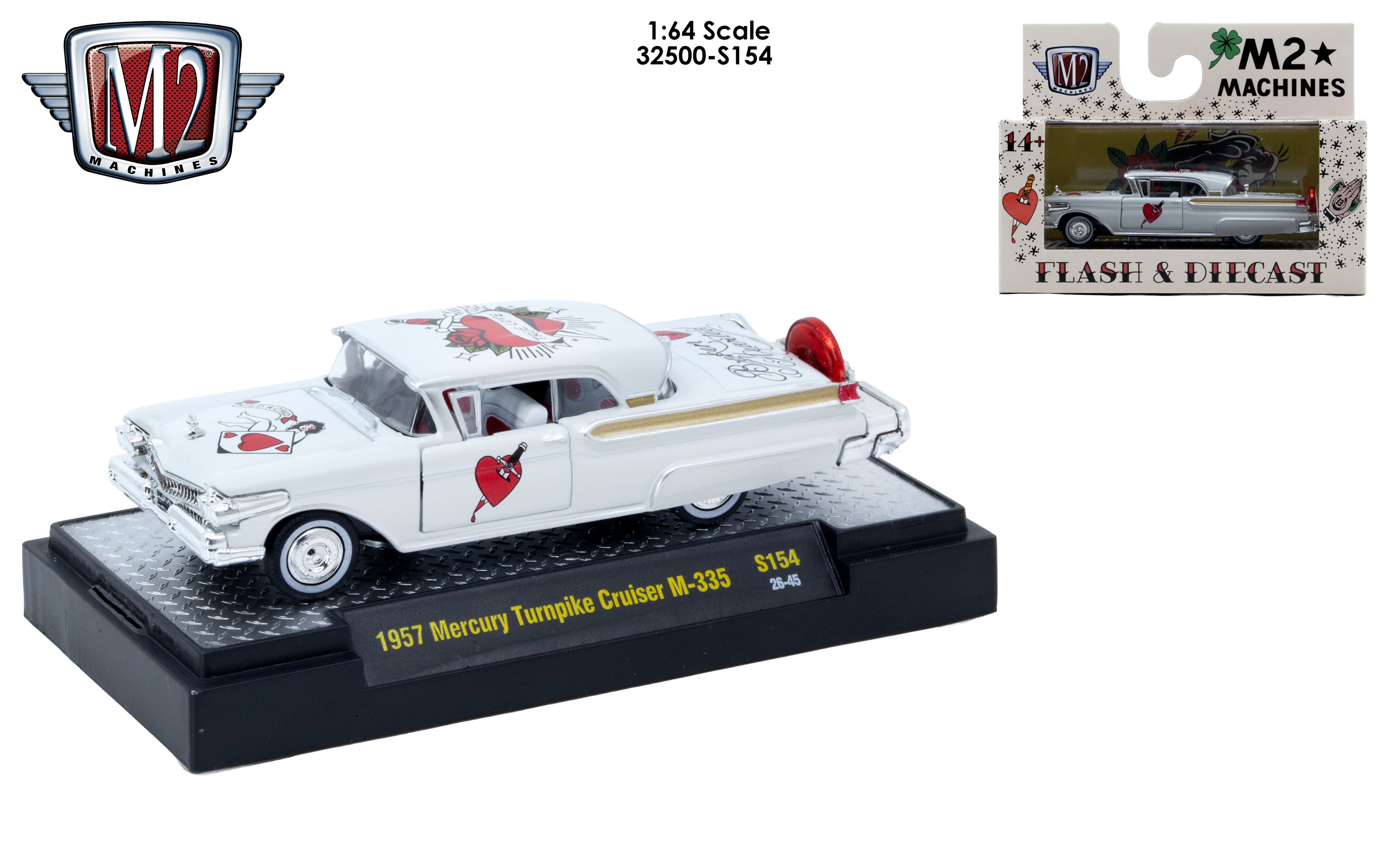 PRE-ORDER M2 32500 Series (32500-S154) 1957 Mercury Turnpike Cruiser M-335 Diecast